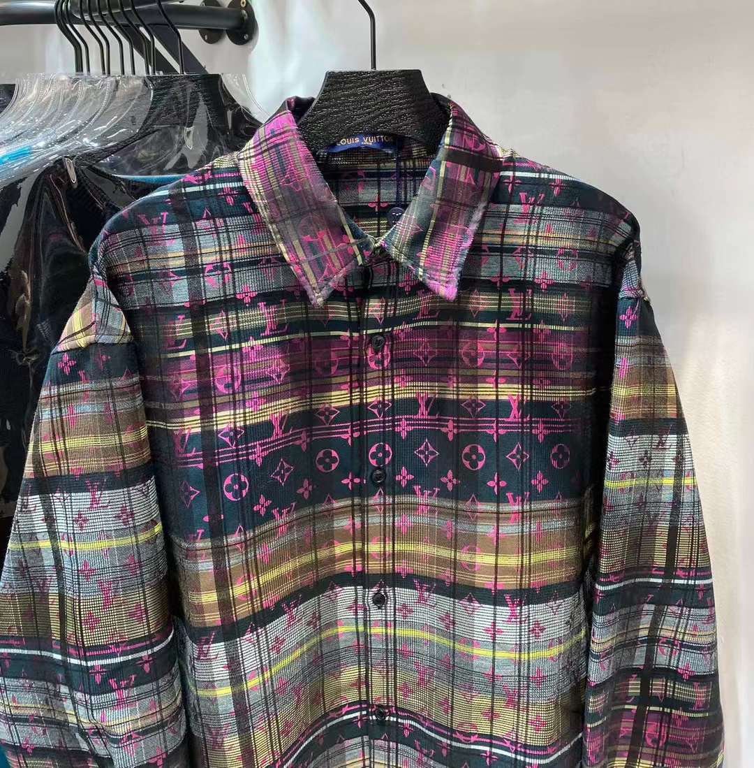 Multi-color mixed design shirt jacket