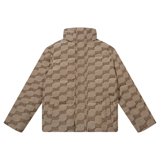 1021 New jacquard fabric down jacket