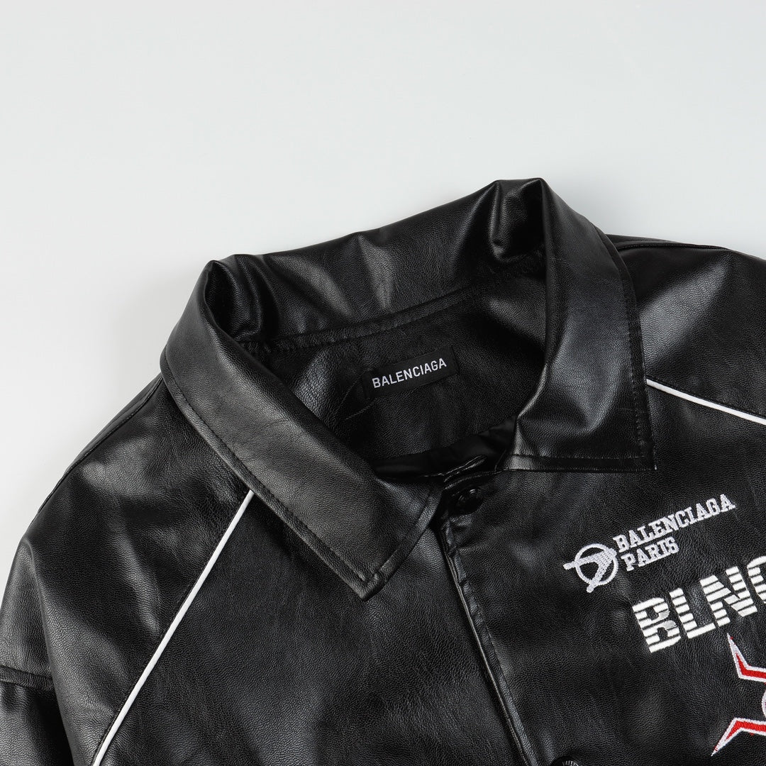 0818 New fall/winter blockbuster baseball leather jacket