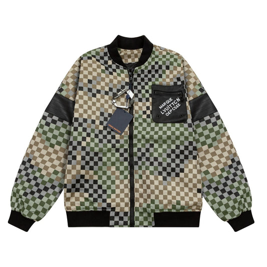 1031 The latest high quality chequered flight jacket