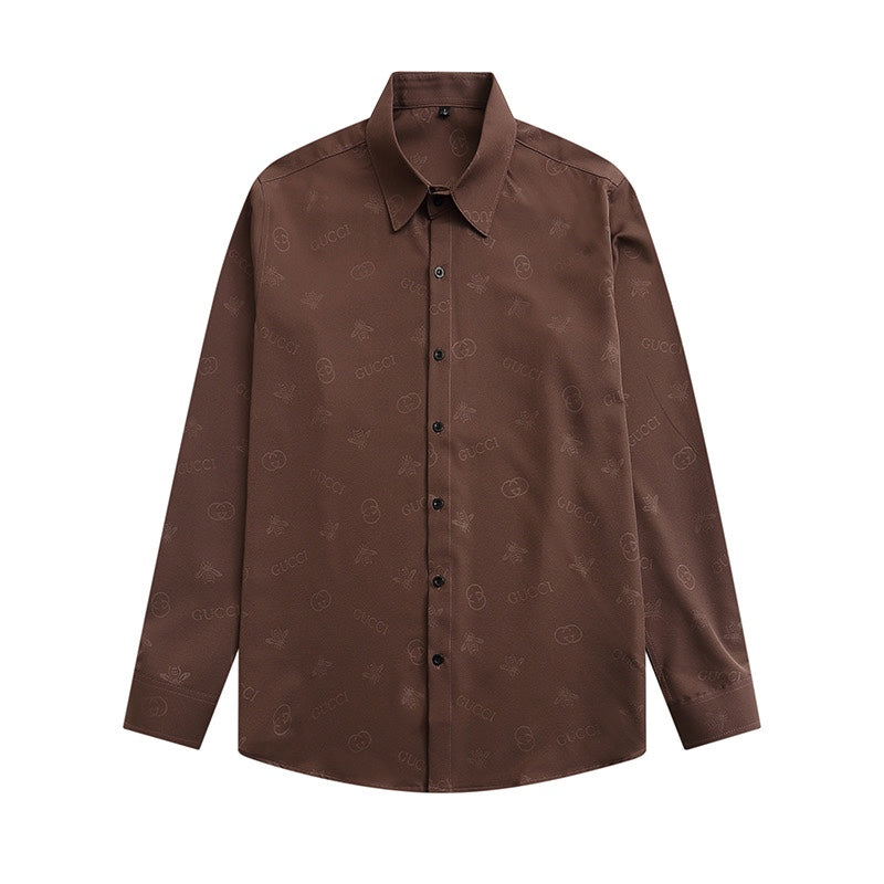 0808 New silk skin-friendly long-sleeved shirt