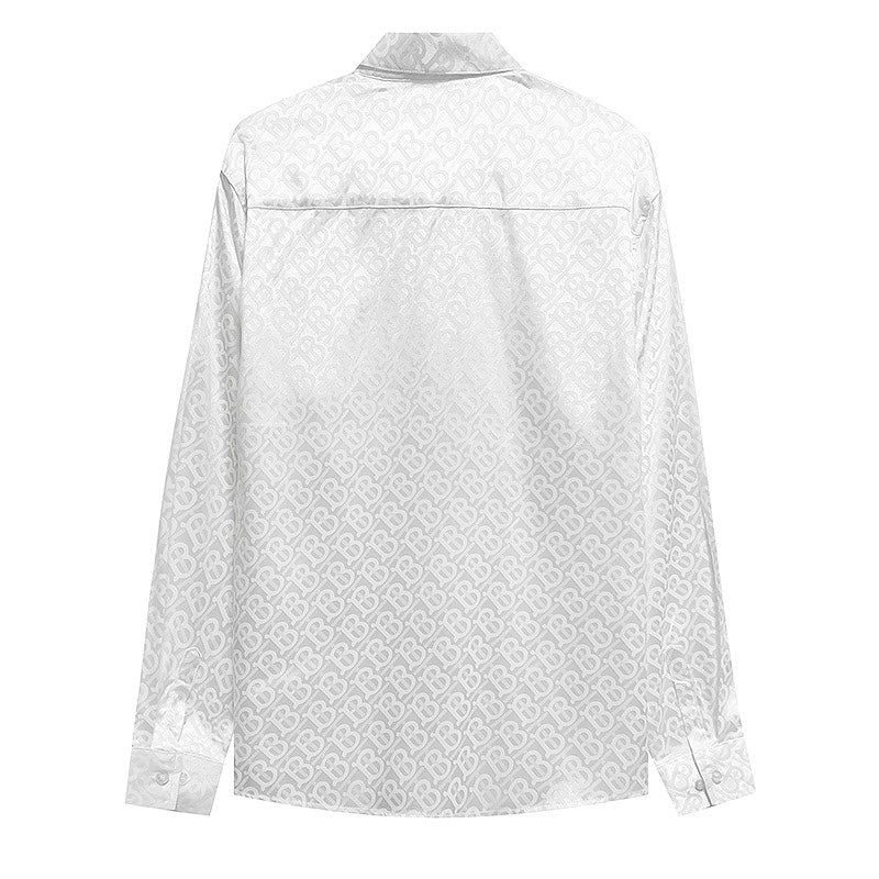 0808 New silk skin-friendly long-sleeved shirt