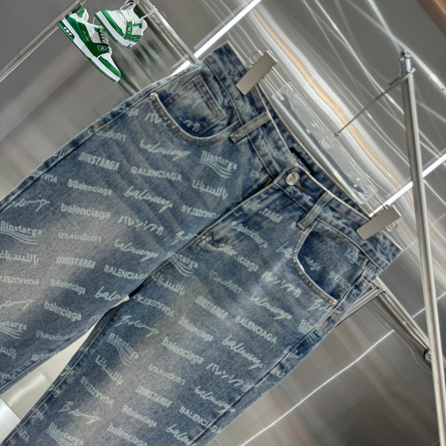 0617 New cargo style printed jeans