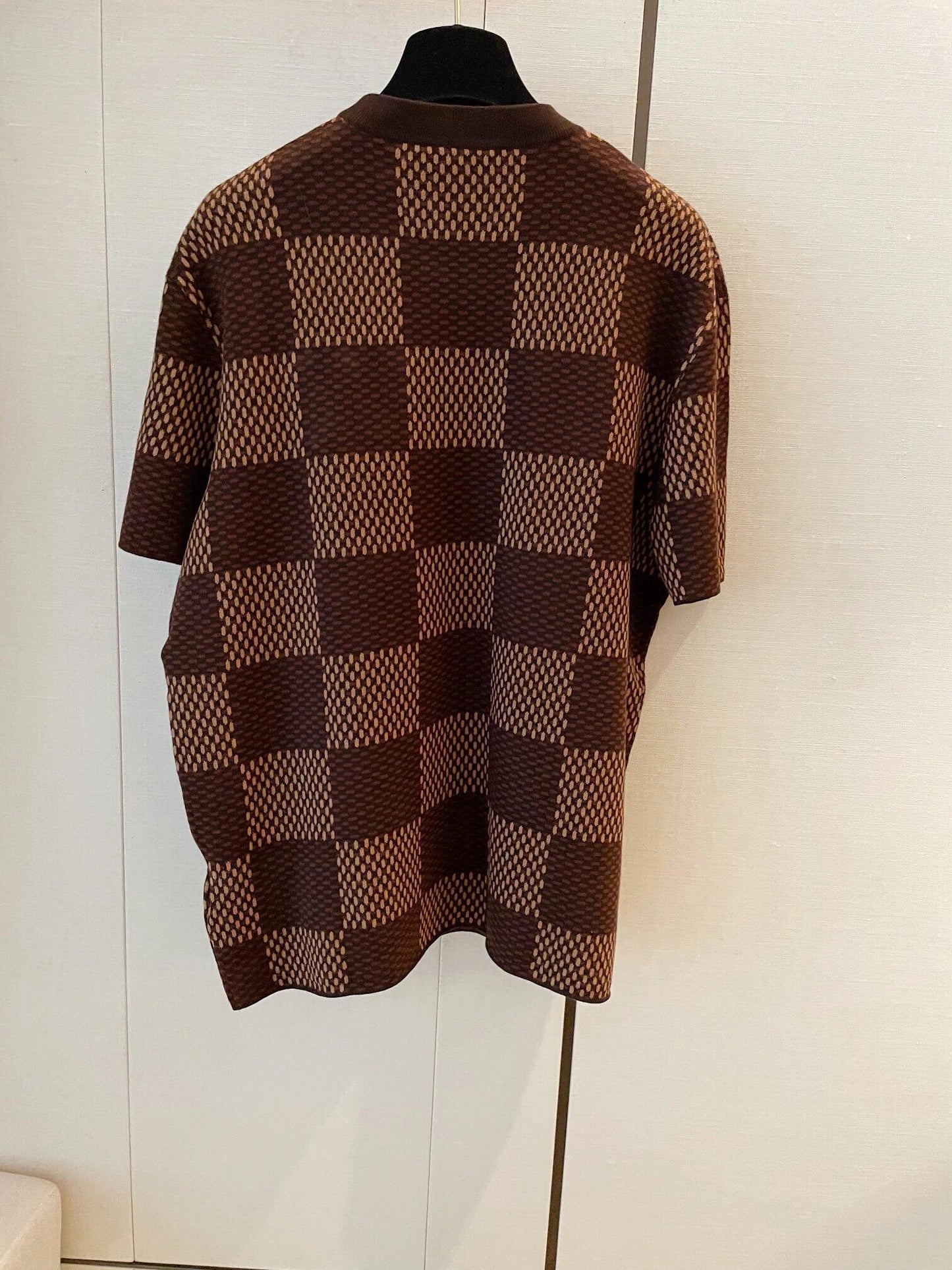 0528 checkerboard style short sleeves