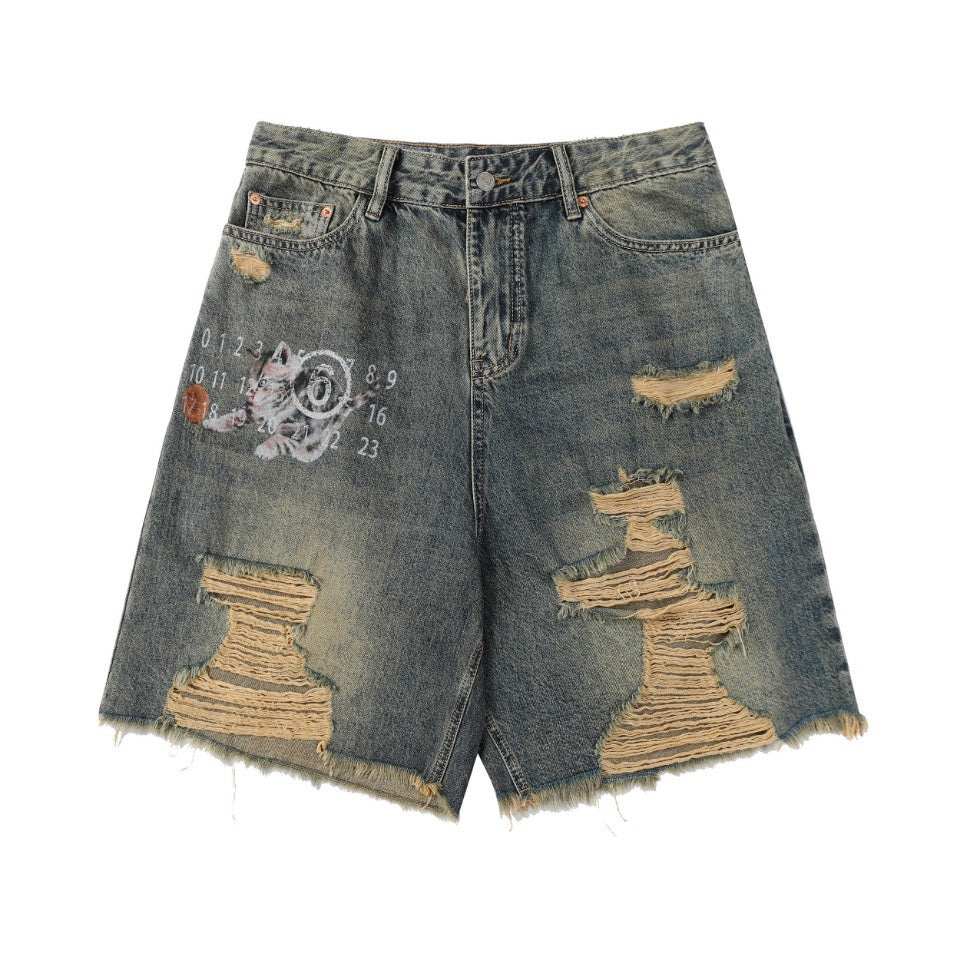 New 0409 Cotton breathable Denim Shorts