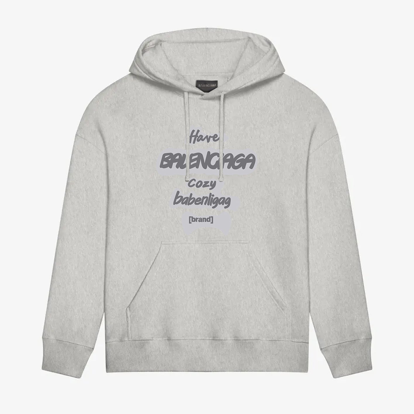 Gray Letter Print Hoodie