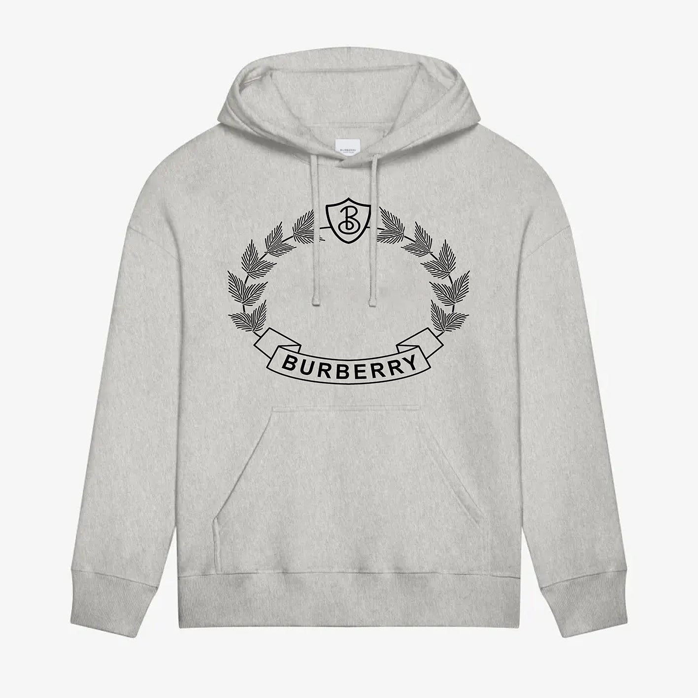 Oak Leaf Crest Print Hoodie