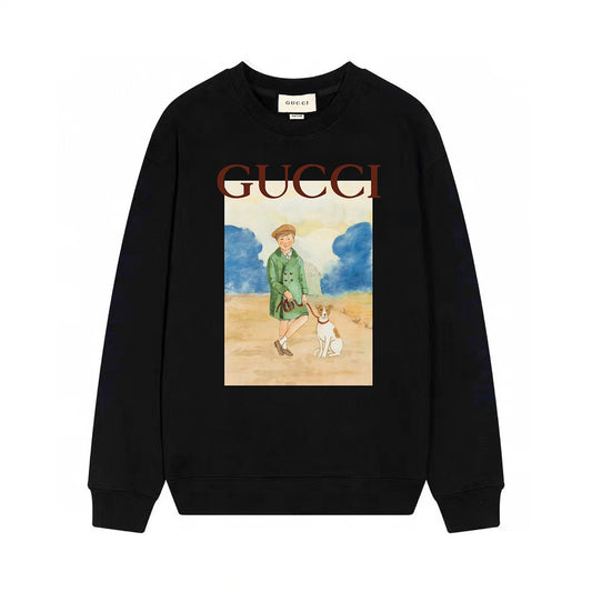 Children And Dogs Printed Sweatshirt