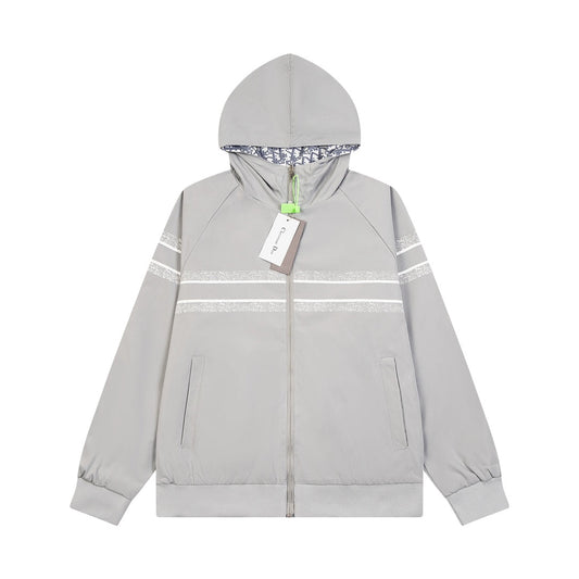 1014 Reversible blend zip-up jacket