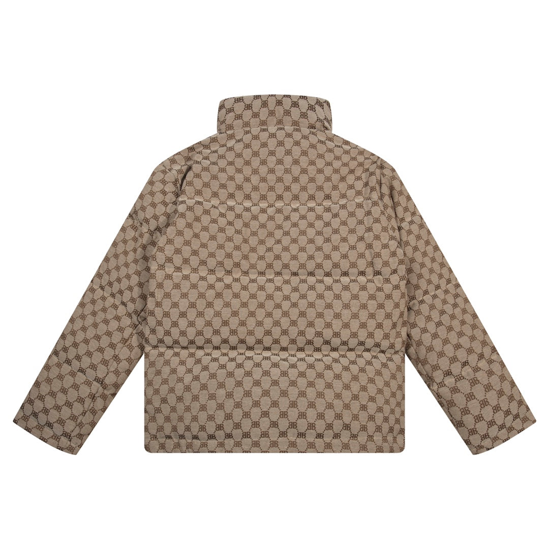 1021 New jacquard fabric down jacket