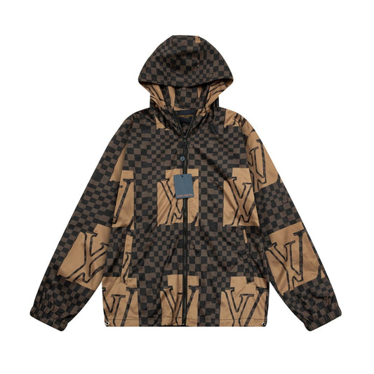 New dark print windproof jacket